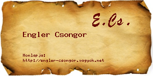 Engler Csongor névjegykártya